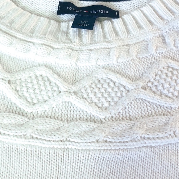 Tommy Hilfiger Off White Knit Sweater Sz S/P - Picture 4 of 7